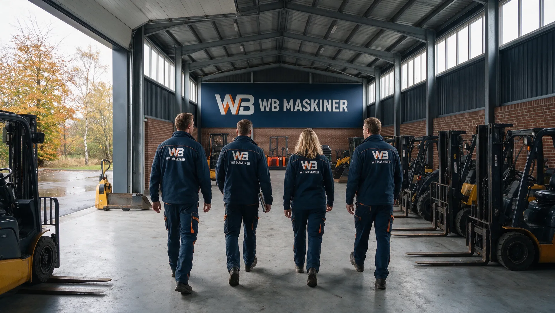 Brandvisualisering af medarbejdere i en lagerhal